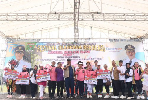  Festival Olahraga Rekreasi Lampung Tengah: Senam BJW Jadi Ajang Kebersamaan Warga