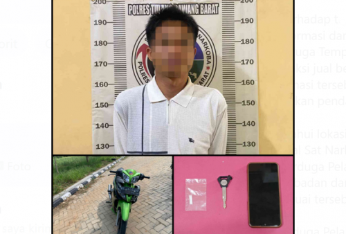Terduga Pengedar Narkoba Ditangkap di Tulang Bawang Barat, Polisi Sita Sabu dan Motor