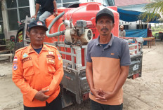 BPBD Mesuji Distribusikan Ribuan Kubik Air Bersih untuk Warga Desa Muara Mas