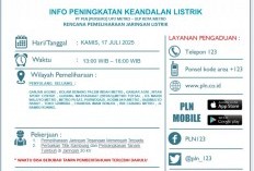 Pemeliharaan Jaringan, Listrik di Sejumlah Wilayah Metro Akan Dipadamkan