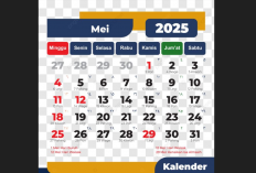 Asyik! Libur 4 Hari Berturut-turut Akhir Mei 2025, Catat Tanggalnya!