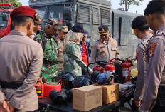Antisipasi Karhutla, Polres Mesuji Bersama Forkopimda Cek Kesiapan Personel dan Peralatan