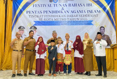 Ribuan Peserta SD-SMP Ikuti Festival Tunas Bahasa Ibu dan Pentas PAI di Kota Metro