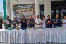 Kejari Pringsewu Musnahkan Barang Bukti 72 Perkara, Termasuk 54,953 Gram Sabu