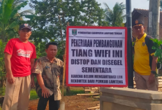 Peringatan Diabaikan, Pemkab Lamteng Segel Proyek My Republic