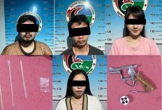  Polisi Amankan Empat Pelaku Pesta Sabu di Metro, Ditemukan Senpi Rakitan Revolver