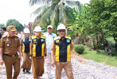 Tingkatkan Infrastruktur dan Konektivitas Antarwilayah, Bupati Ardito Tinjau Langsung Pembangunan Jalan Buyut Ilir – Tanggul Angin
